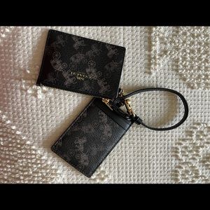 ID Lanyard Set Horse and Carriage Print Card Case